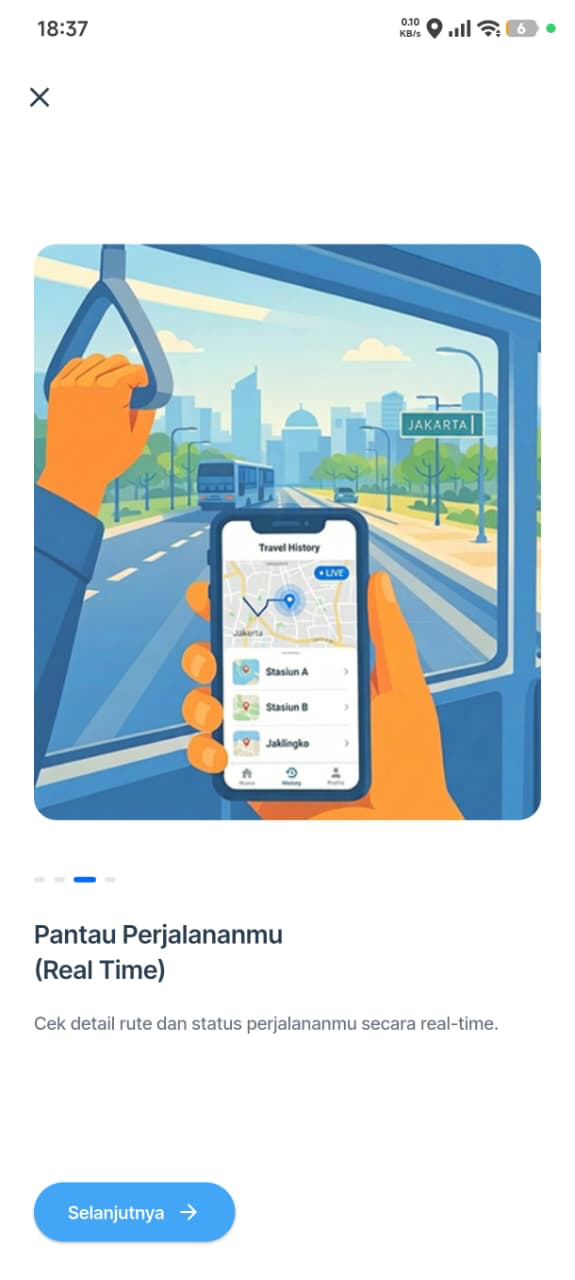 Pantau perjalanan real-time