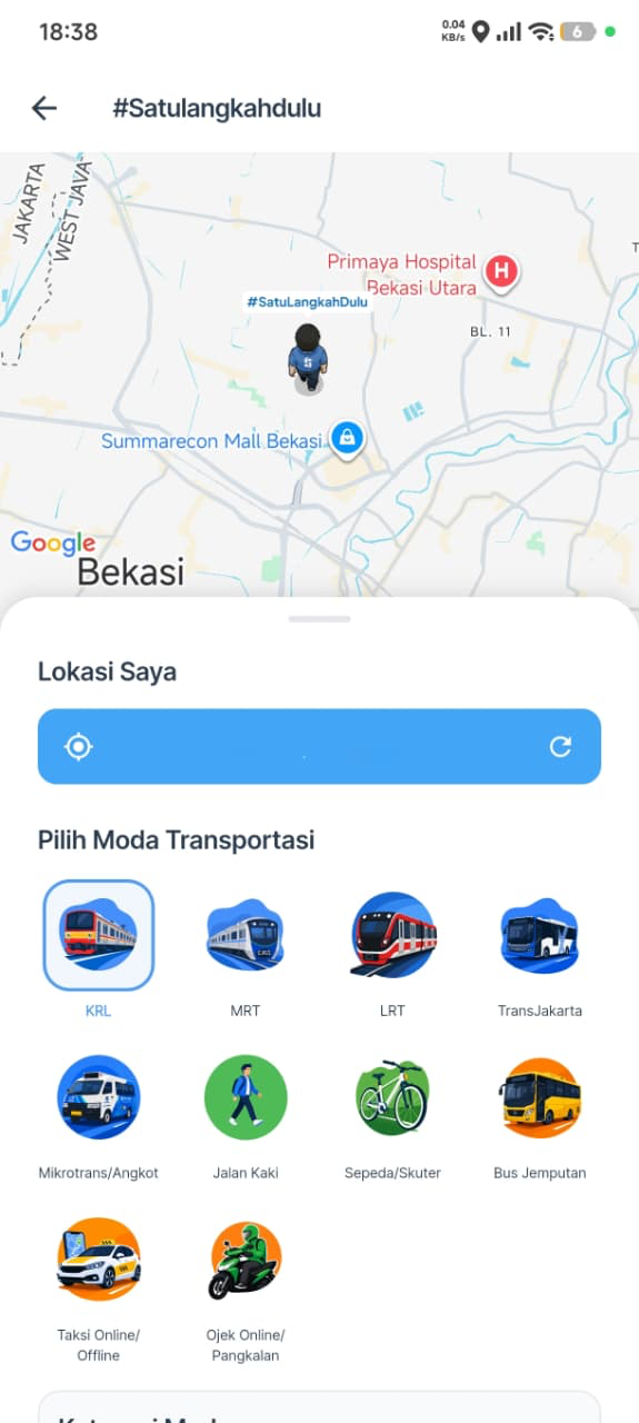 Pilih moda transportasi